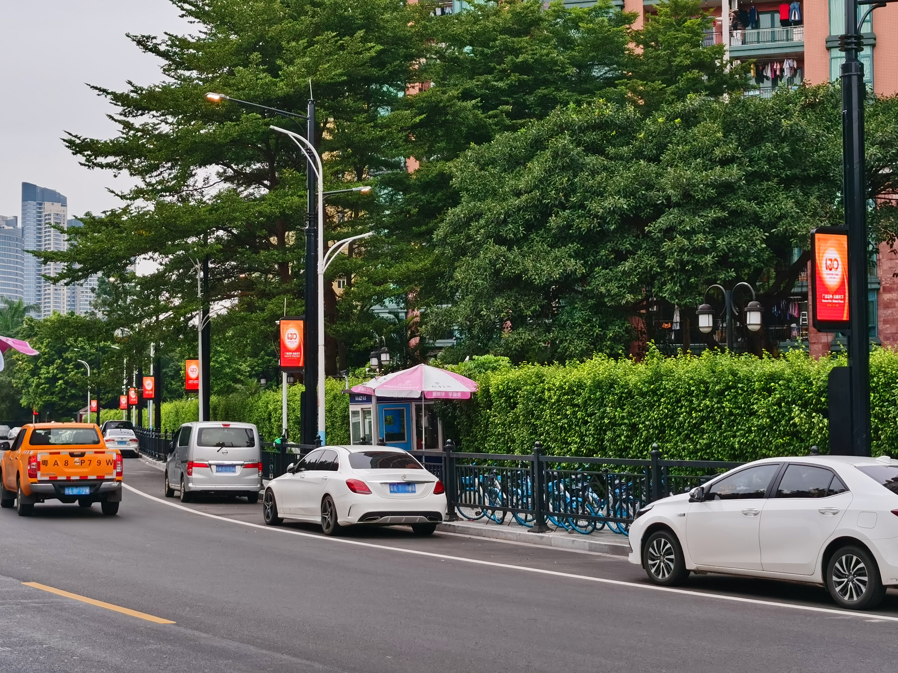 INFILED Street Lamp Post Digital Signages Lighting the Swire's Wharfs Road in Guangzhou